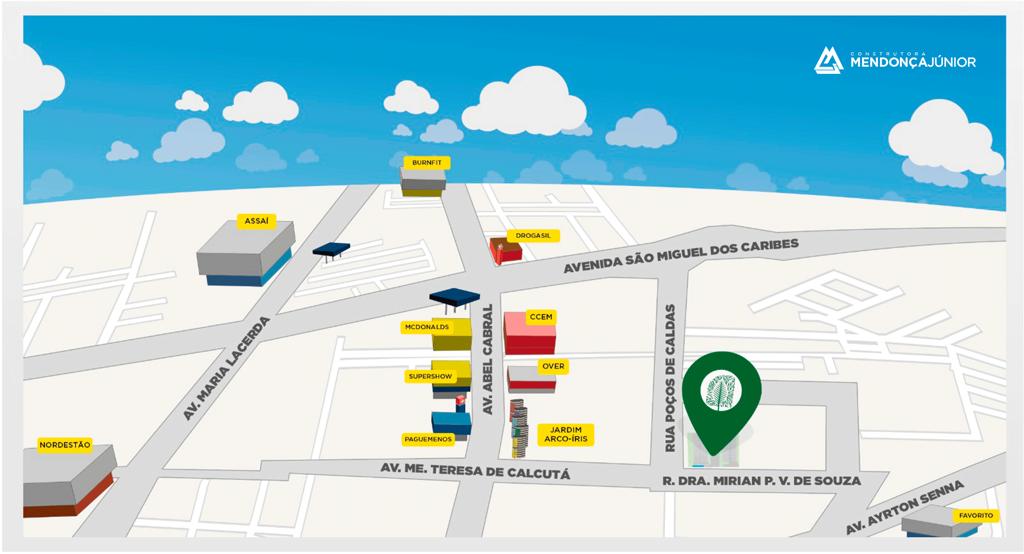 Localização residencial Belo Jardim